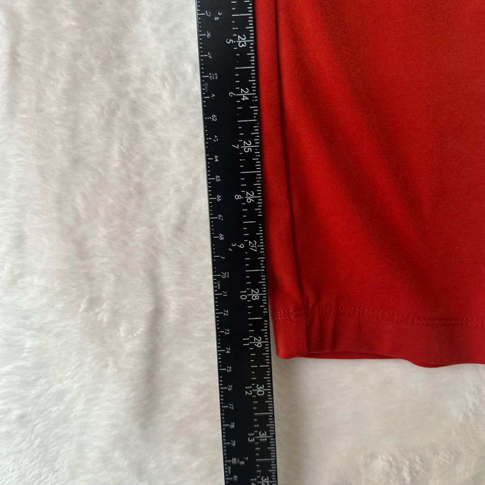 Susan Graver Liquid Knit Red Pull-On Straight Leg Pants Size M Travel Workwear - Picture 7 of 8